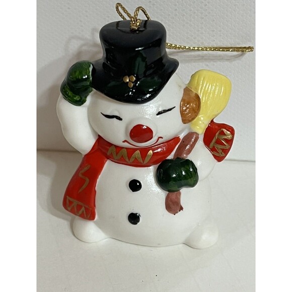Vintage Tree Ornaments Christmas Around The World Snowmen Set of 3 Holiday Decor - Picture 4 of 9